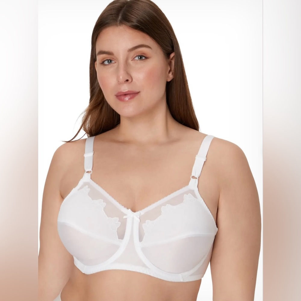 Bali Flower Underwire Bra - White - 46C
